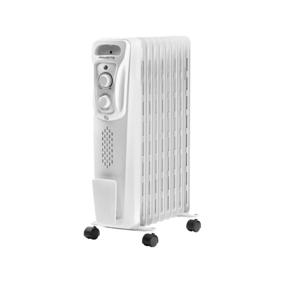 Rowenta BU2620F0 Oil-Filled Radiator - White - 2000W, 9 Sections - Consistent, Safe, and Silent Heating for 20 m² Rooms