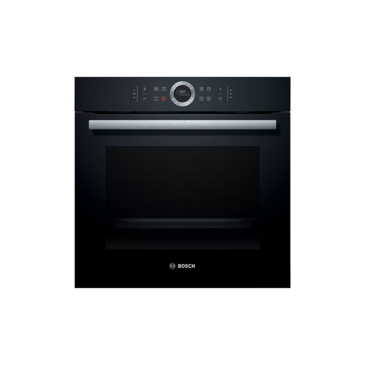 Bosch Seria 8 HBG675BB1 Built-in Oven - Pyrolytic Self-Cleaning, 4D Hotair, TFT Display