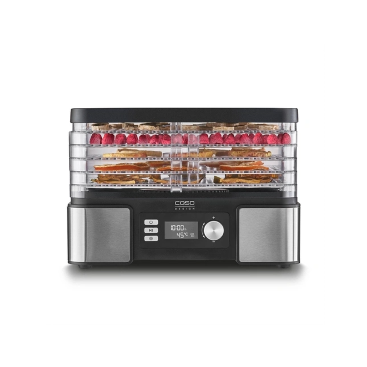 Caso DH 450 Food Dehydrator - Professional Stainless Steel Multi-Tier Dehydrator for Healthy Snacks