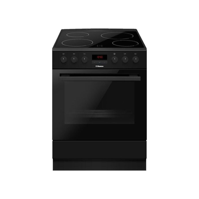 Hansa FCCM68203 Electric Cooker - Ceramic Hob, Electric Oven, 65L, Black